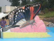 Thiết bị sân chơi nước trong nhà Trang bị bể bơi cho trẻ em Bể bướm Sợi thủy tinh