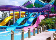 Spiral Fiberglass Big Water Slides Trang thiết bị công viên nước Raft Slide For Hotle Resort