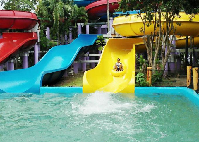 Racing Waterslide Water Park Thiết bị với sợi thủy tinh Slide cho khu nghỉ mát Bể bơi