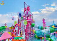 Thiết bị công viên trượt nước bằng sợi thủy tinh đầy màu sắc dành cho gia đình tương tác