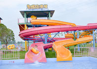 Đường trượt xoắn ốc ngoài trời bằng sợi thủy tinh Sân chơi trượt nước hồ bơi cho công viên giải trí