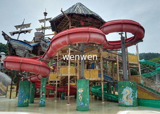 1 Rider Water Park Slide Được xây dựng bằng sợi thủy tinh bền và tải 1Rider/Slide