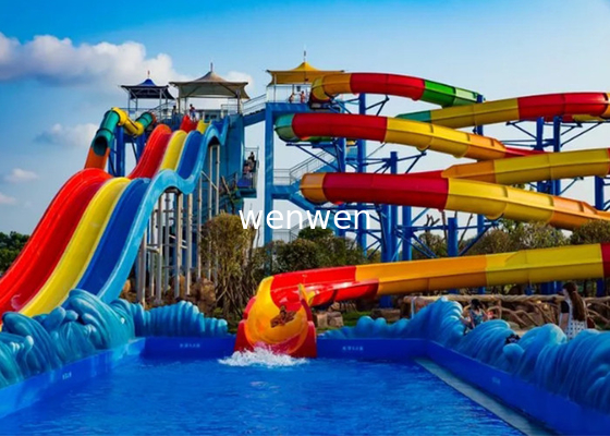1 Rider Water Park Slide Được xây dựng bằng sợi thủy tinh bền và tải 1Rider/Slide